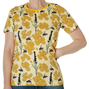 Adult's Bee - Yellow Short Sleeve Shirt-Duns Sweden-Modern Rascals