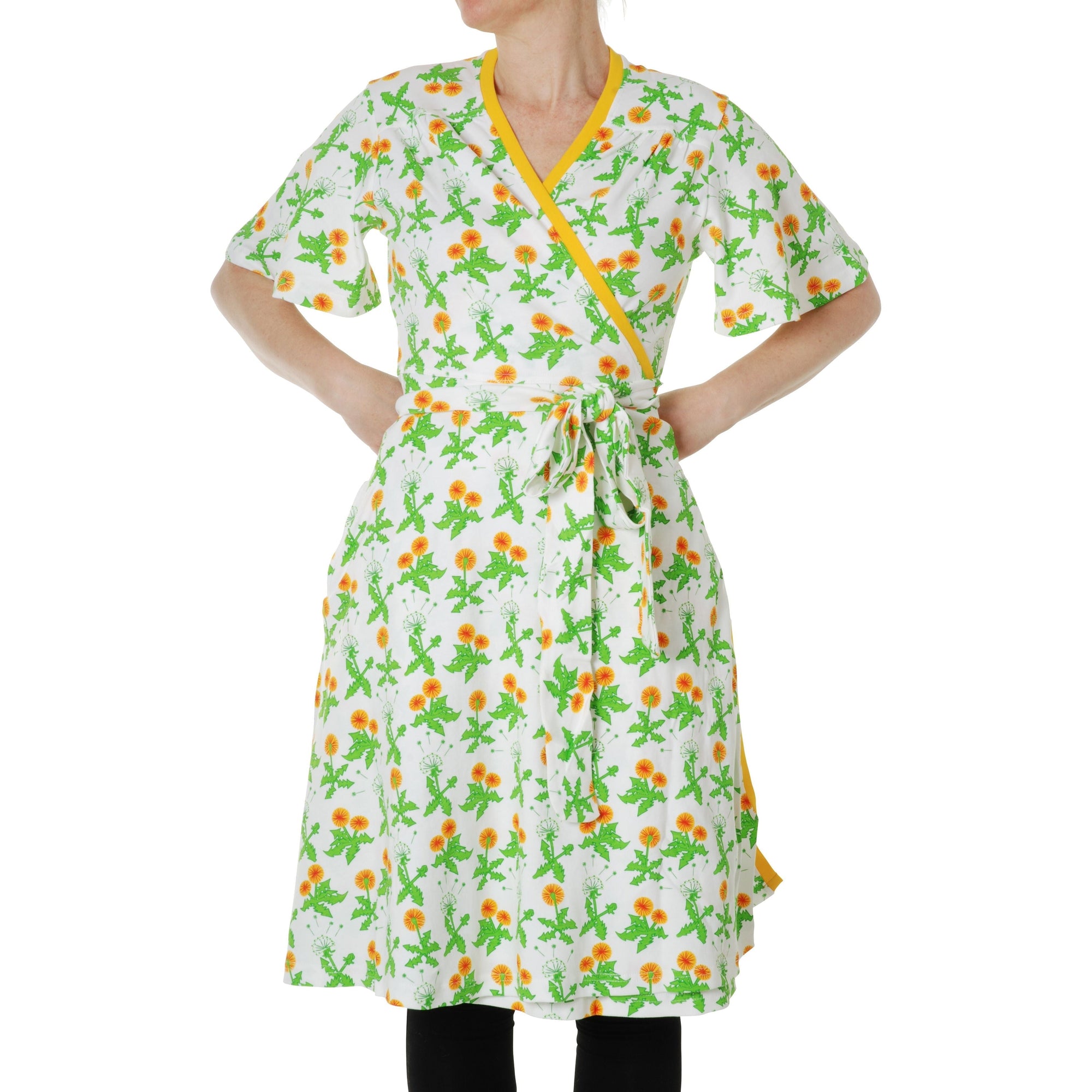 Adult's Dandelion Short Sleeve Wrap Dress - 1 Left Size XS-Duns Sweden-Modern Rascals