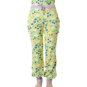 Adult's Midsummer Flowers Green Baggy Pants-Duns Sweden-Modern Rascals
