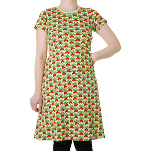 Adult's Radish - Paradise Green Short Sleeve A-Line Dress-Duns Sweden-Modern Rascals