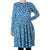 Adult's Strawberry - Blue Long Sleeve Dress With Gathered Skirt-Duns Sweden-Modern Rascals