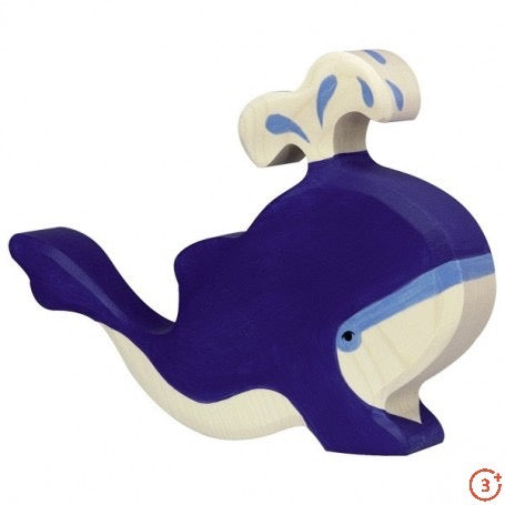 Blue Whale with Water Fountain-Holztiger-Modern Rascals