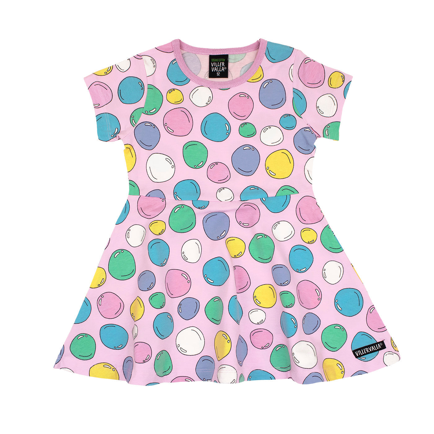 Bubble Half Circle Short Sleeve Twirl Dress - Light Bloom-Villervalla-Modern Rascals