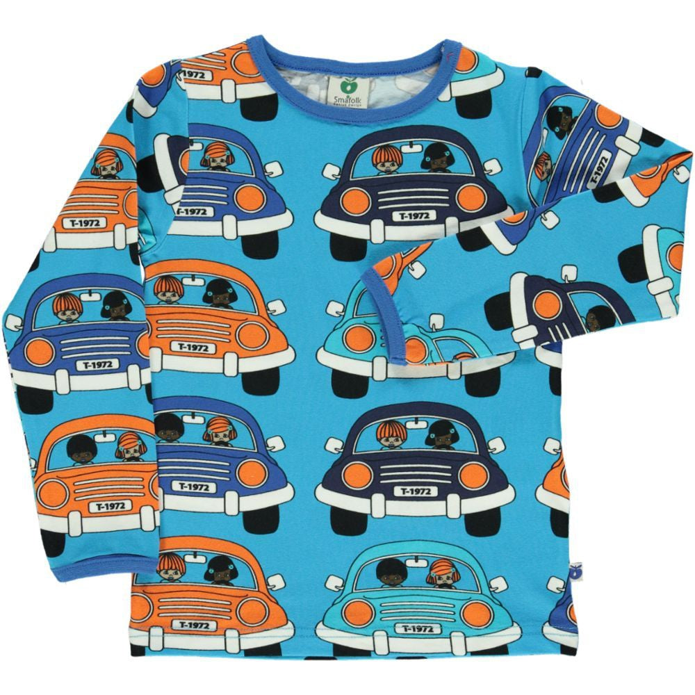 Car Long Sleeve Shirt - Ocean Blue-Smafolk-Modern Rascals