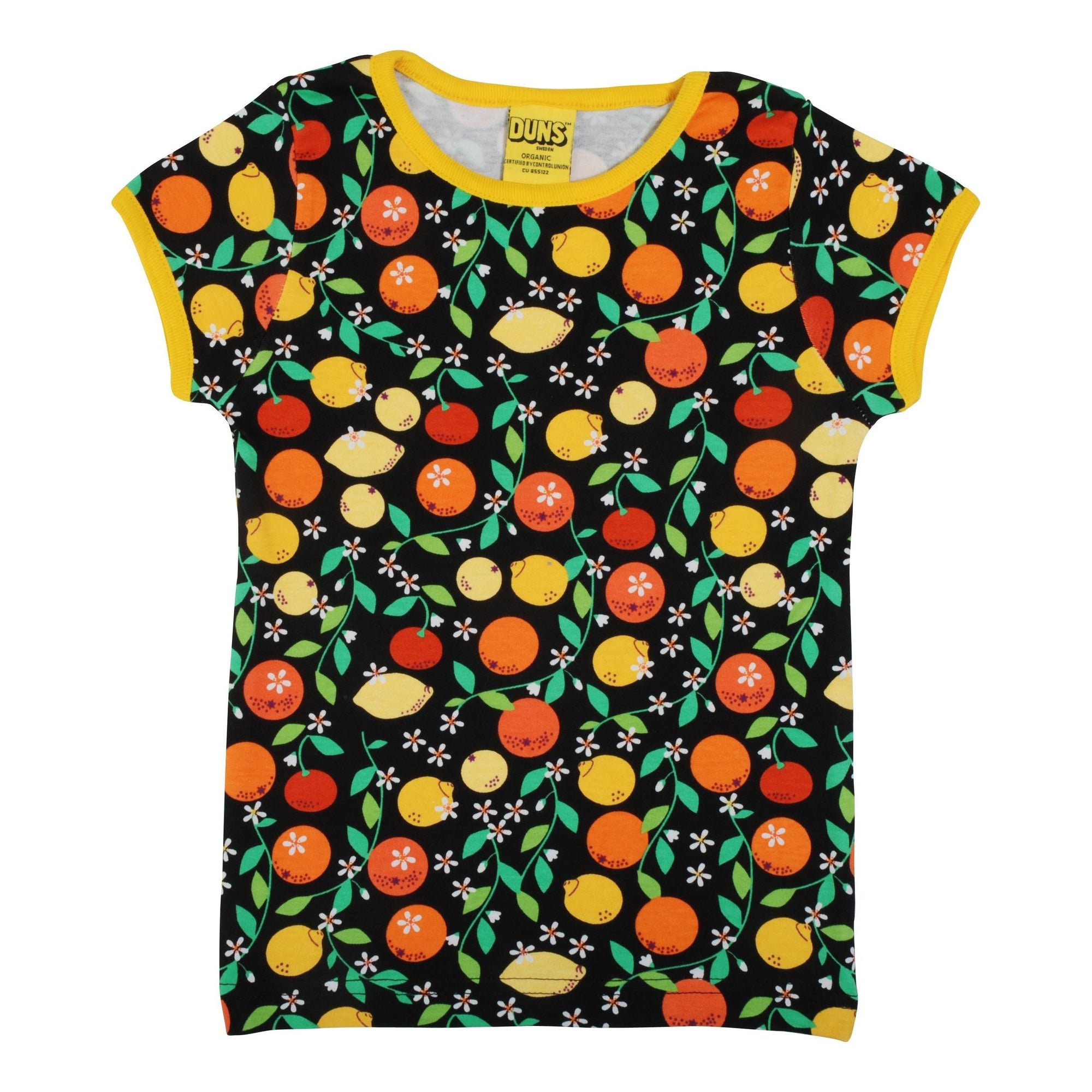 Citrus - Black Short Sleeve Shirt - 2 Left Size 9-10 & 12-13 years-Duns Sweden-Modern Rascals