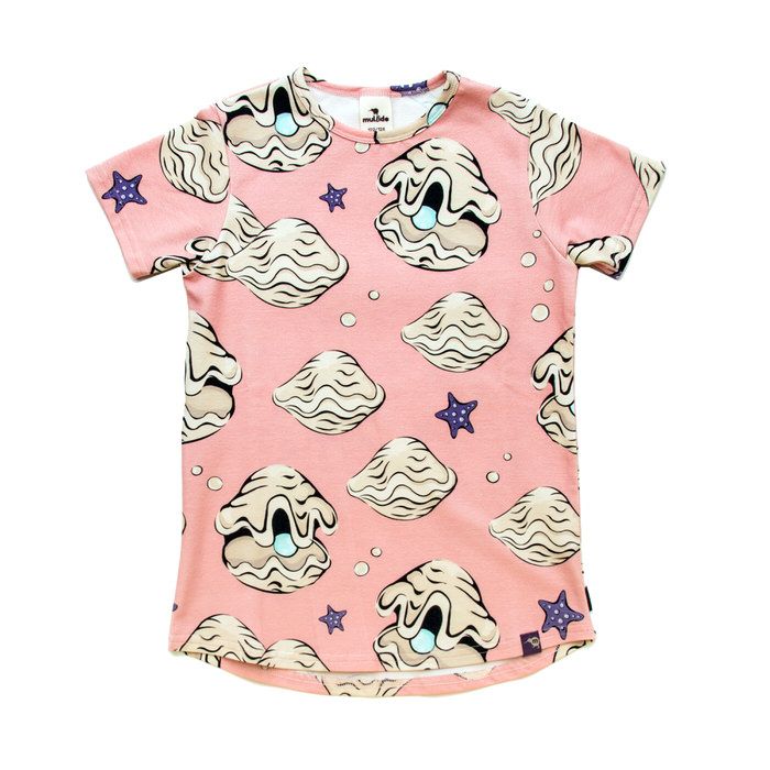 Clams Short Sleeve Shirt - Pink-Mullido-Modern Rascals