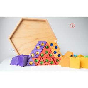 Coloured Triangles - 54 pieces-Bauspiel-Modern Rascals