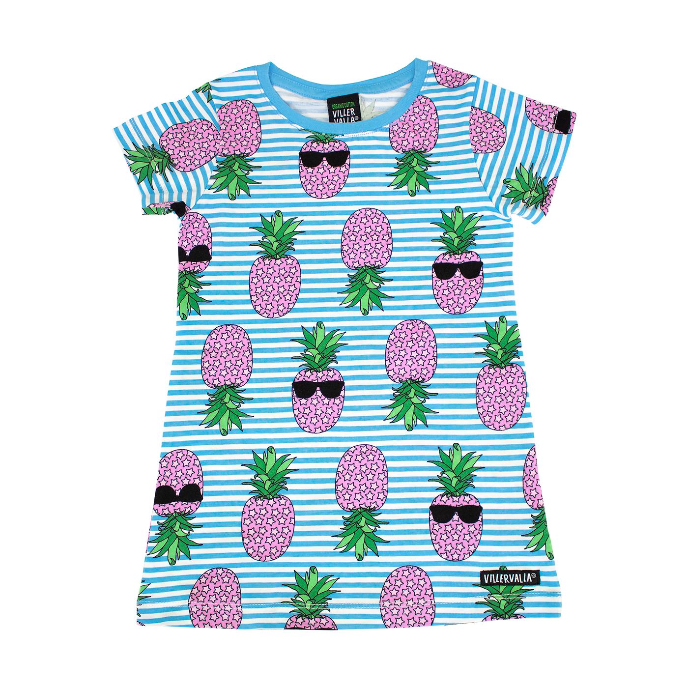 Cool Fruit Short Sleeve Dress - Aqua-Villervalla-Modern Rascals