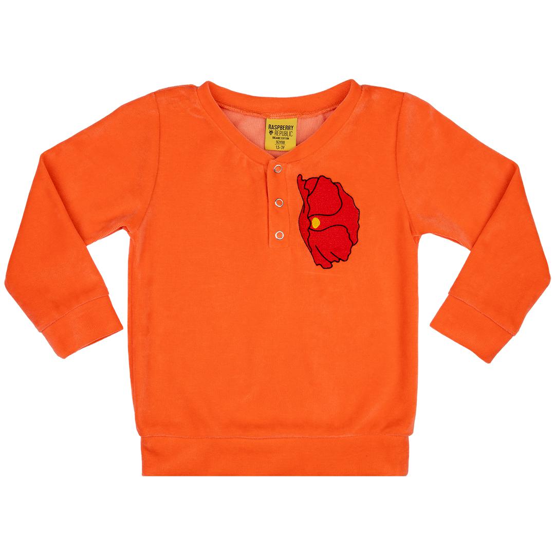 Coral Velour Sweatshirt - 1 Left Size 3-5 years-Raspberry Republic-Modern Rascals