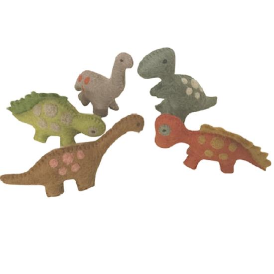 Dinosaurs, Natural - 5 Pieces-Papoose-Modern Rascals