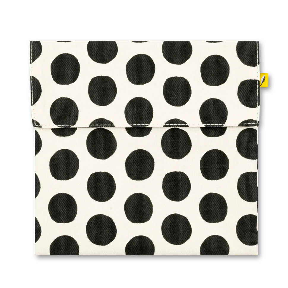 Dots Black and White Flip Snack Sack-Fluf-Modern Rascals