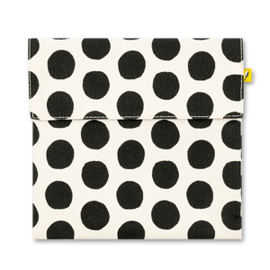 Dots Black and White Flip Snack Sack-Fluf-Modern Rascals