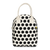 Dots Black and White Zippered Lunch Bag-Fluf-Modern Rascals