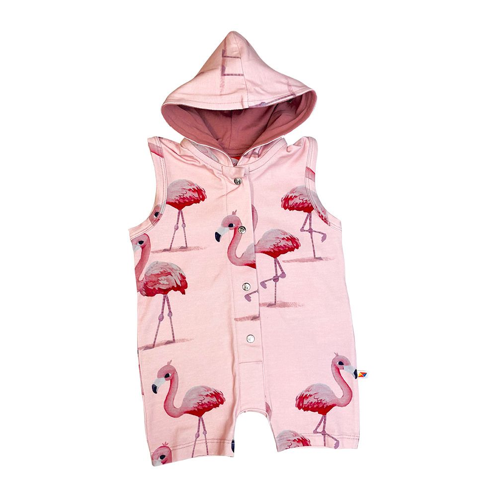 Flamingo Hooded Sleeveless Summer Suit-Curious Stories-Modern Rascals