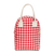 Gingham Red Zippered Lunch Bag-Fluf-Modern Rascals