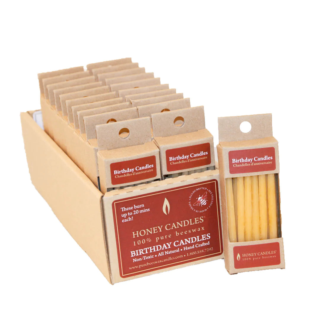 Honey Candles - 20 Pack of Birthday Beeswax Candles - Natural-Honey Candles-Modern Rascals