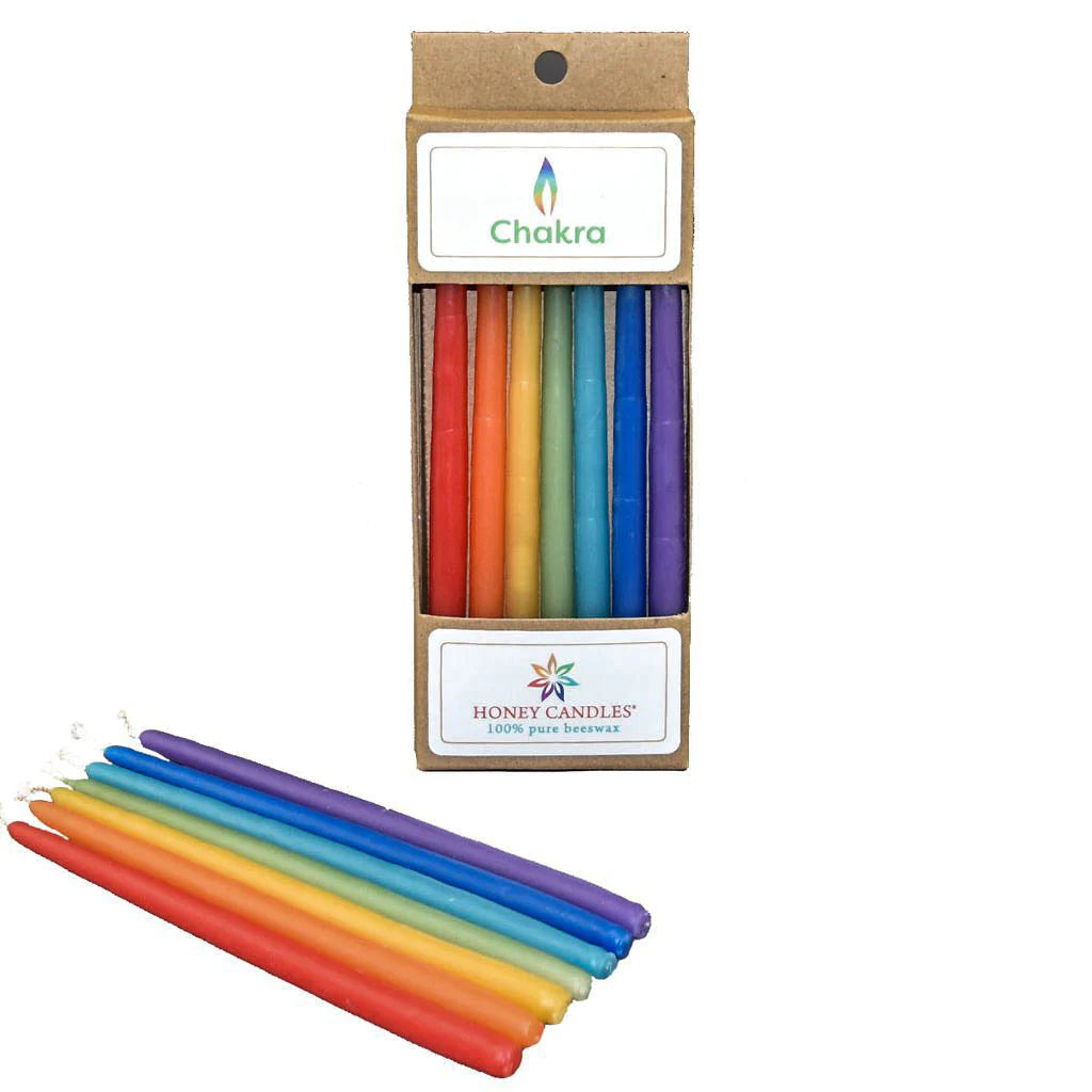 Honey Candles - 7 Pack of Rainbow Natural Beeswax Candles-Honey Candles-Modern Rascals