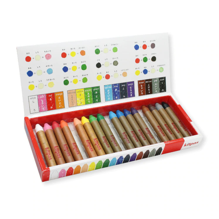 Kitpas Medium Crayons - 16 Colours-Kitpas-Modern Rascals