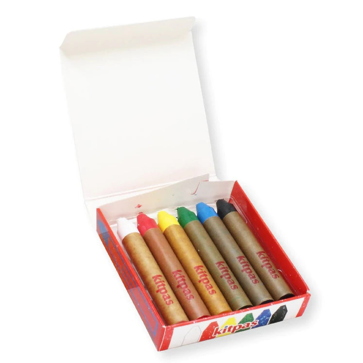 Kitpas Medium Crayons - 6 Colours-Kitpas-Modern Rascals