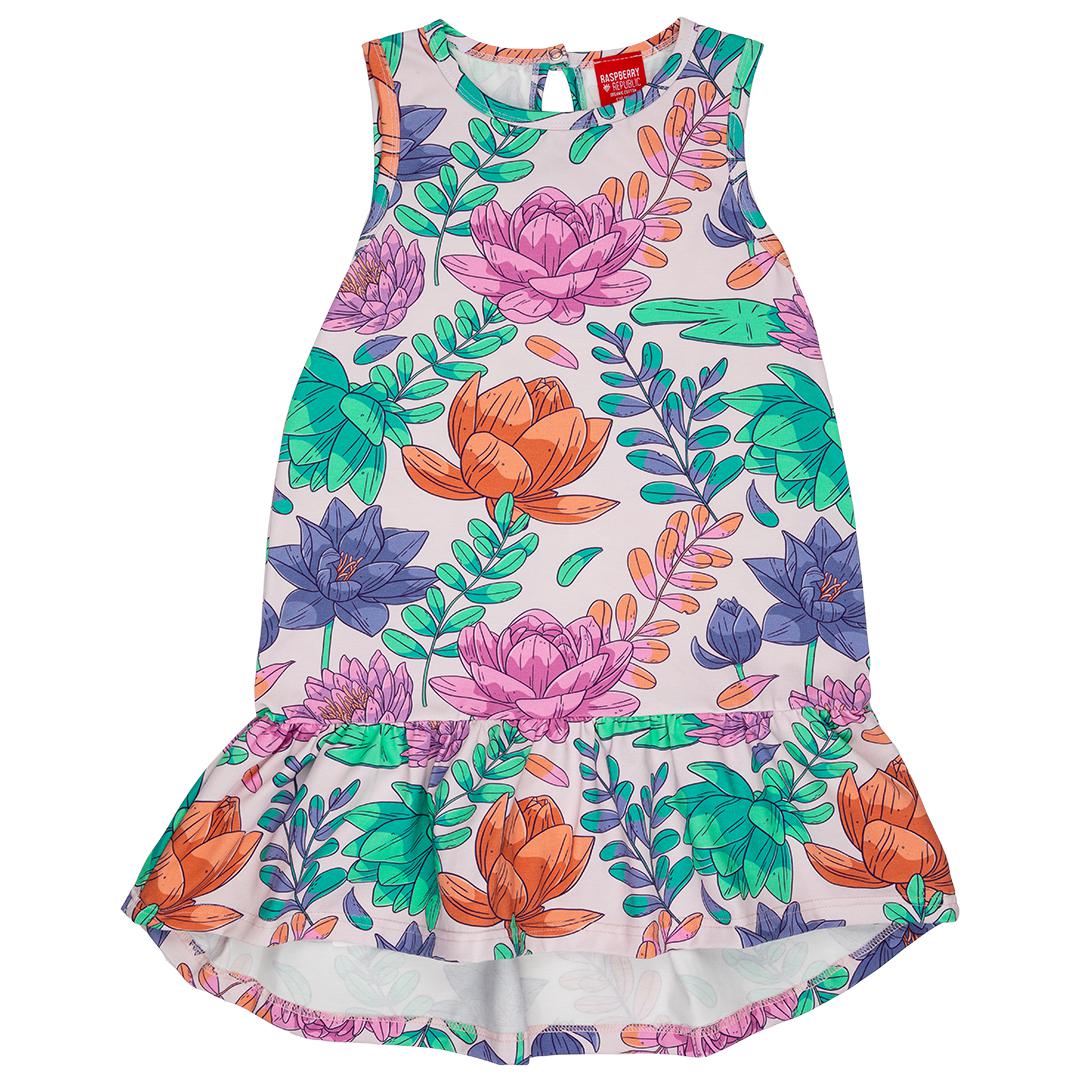 Lotus Petals Short Sleeve Dress-Raspberry Republic-Modern Rascals