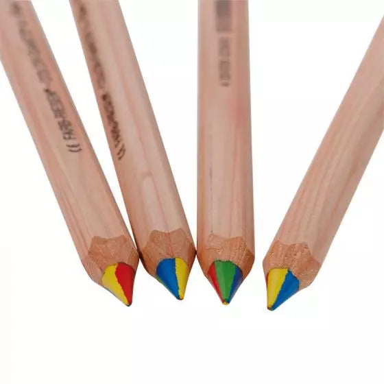 Lyra Colour Giant Hexagonal 4 Colour Pencil Crayon (single)-Lyra-Modern Rascals