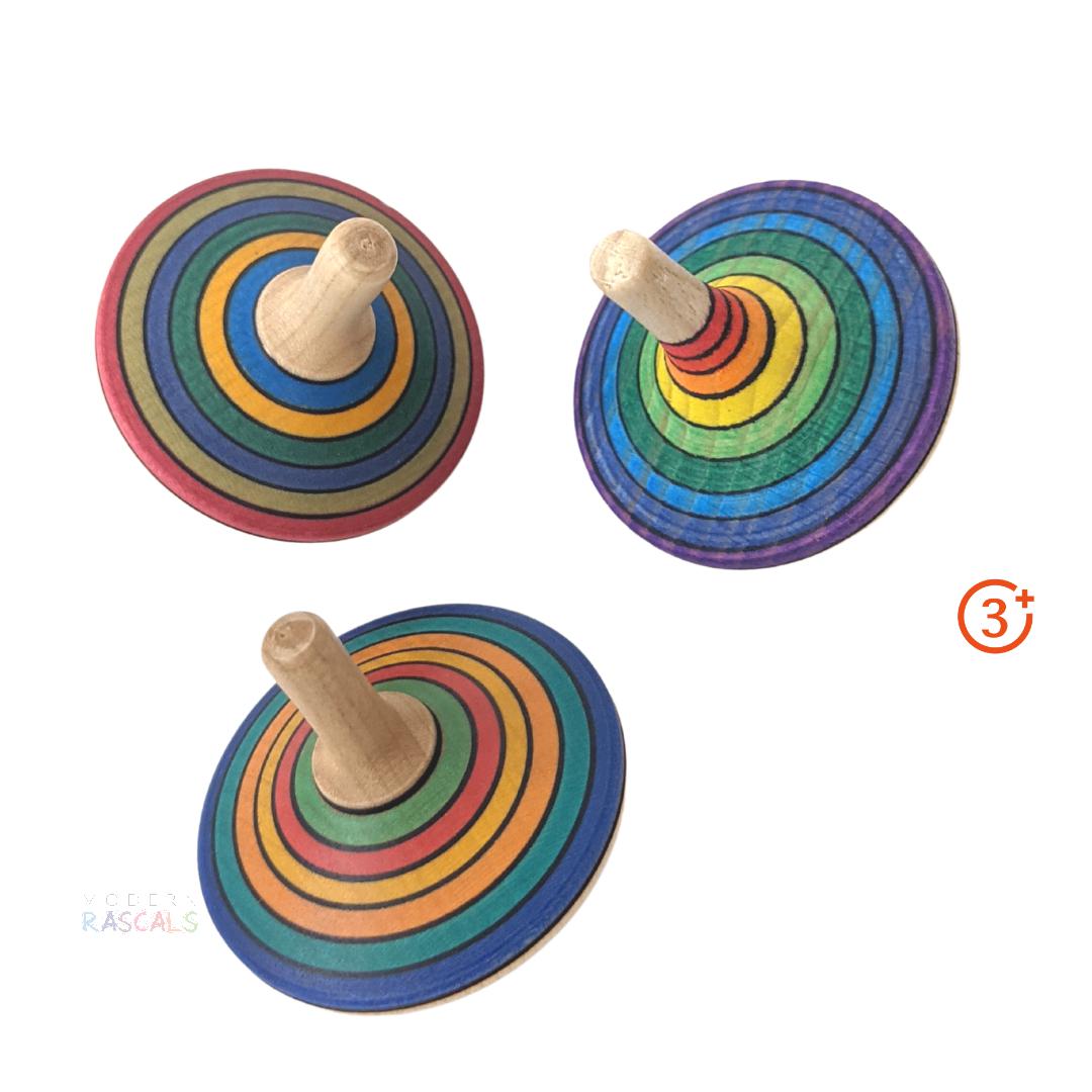 Mader Large Rallye Spinning Top - Rainbow and Assorted-Mader-Modern Rascals