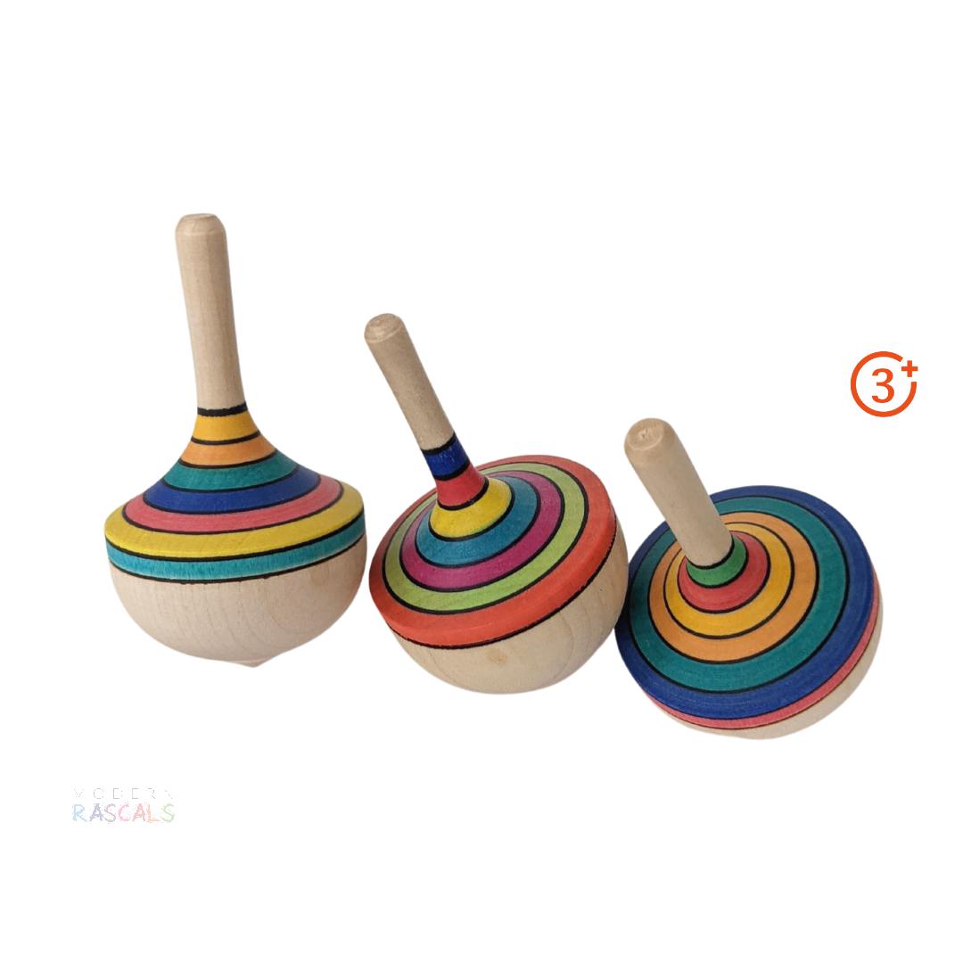 Mader Traditional Colour Spinning Top - Mixed Stripes-Mader-Modern Rascals