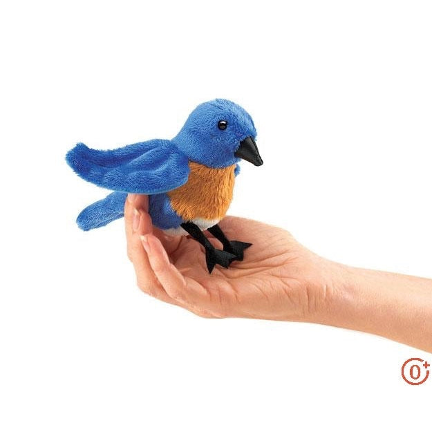 Mini Bluebird Finger Puppet-Folkmanis Puppets-Modern Rascals