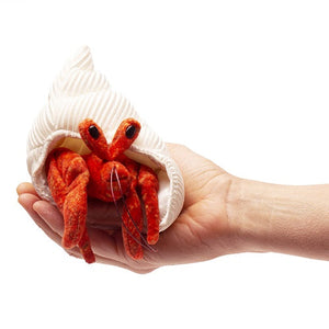 Mini Hermit Crab Finger Puppet-Folkmanis Puppets-Modern Rascals