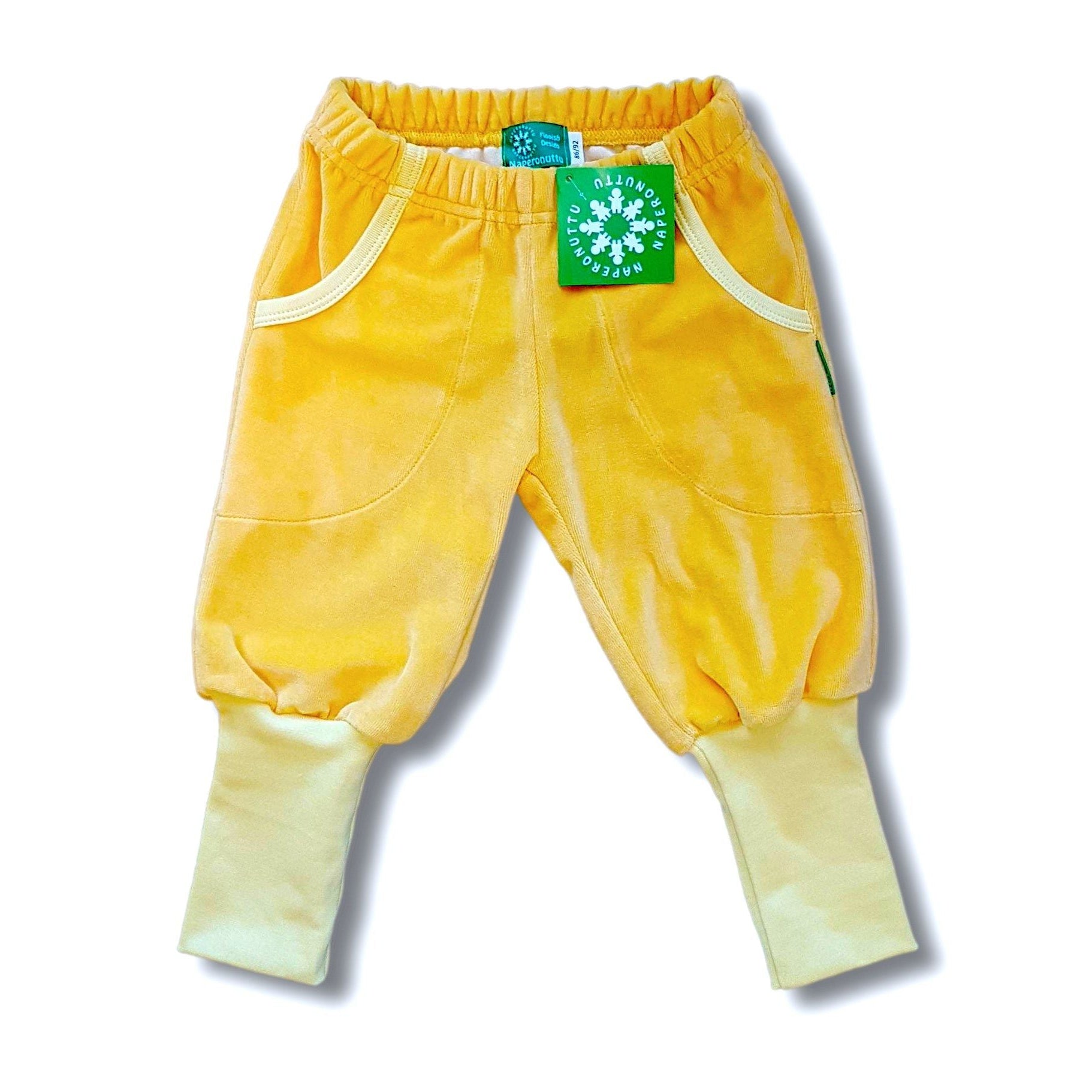 NEW Yellow Velour Pants With Long Rib-Naperonuttu-Modern Rascals