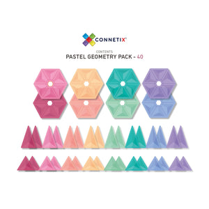 Pastel Geometry Pack - 40 Pieces-Connetix-Modern Rascals