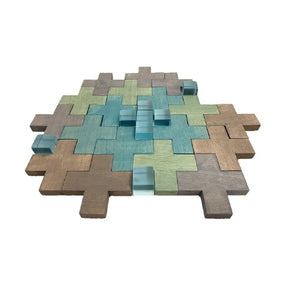 Plus Block Building Set - Earth - 35 pieces-Papoose-Modern Rascals