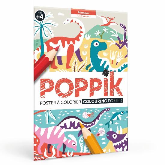 Poppik Colouring Poster - Dinosaurs-Poppik-Modern Rascals
