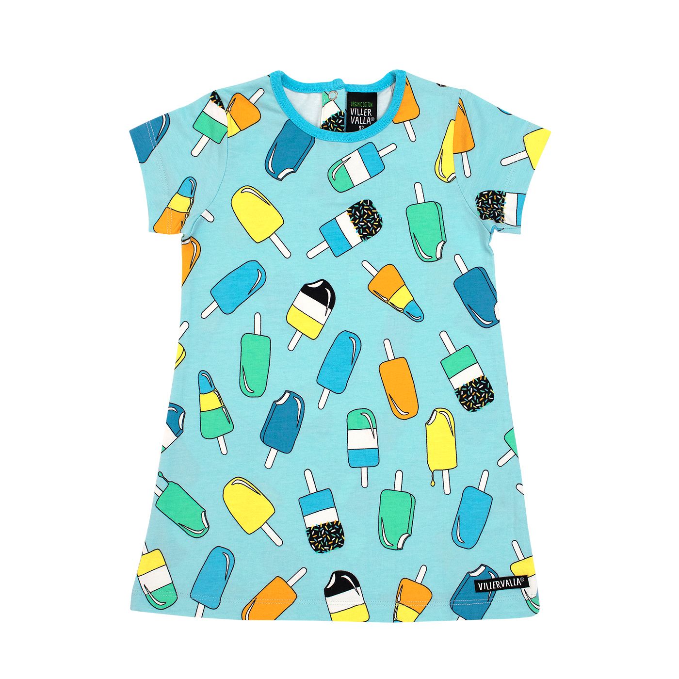 Popsicle Short Sleeve Dress - Light Aruba-Villervalla-Modern Rascals