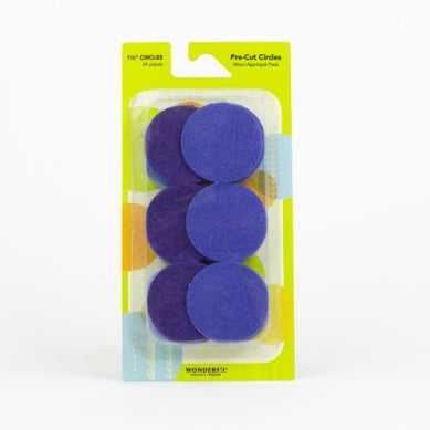Pre-Cut Wool Circle Pack - 1 1/2" Blue-WonderFil Specialty Threads-Modern Rascals