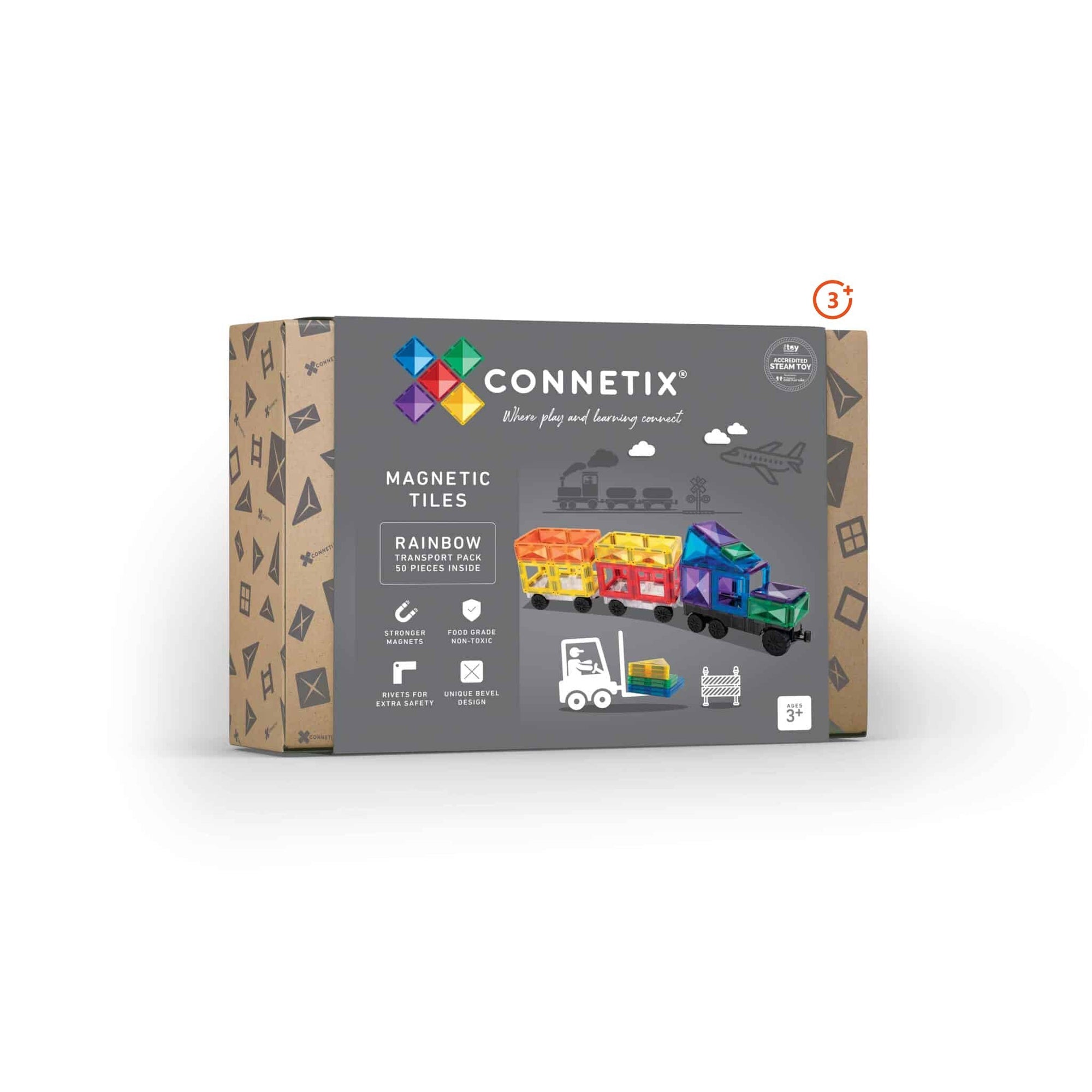 Rainbow Transit Pack - 50 pieces-Connetix-Modern Rascals