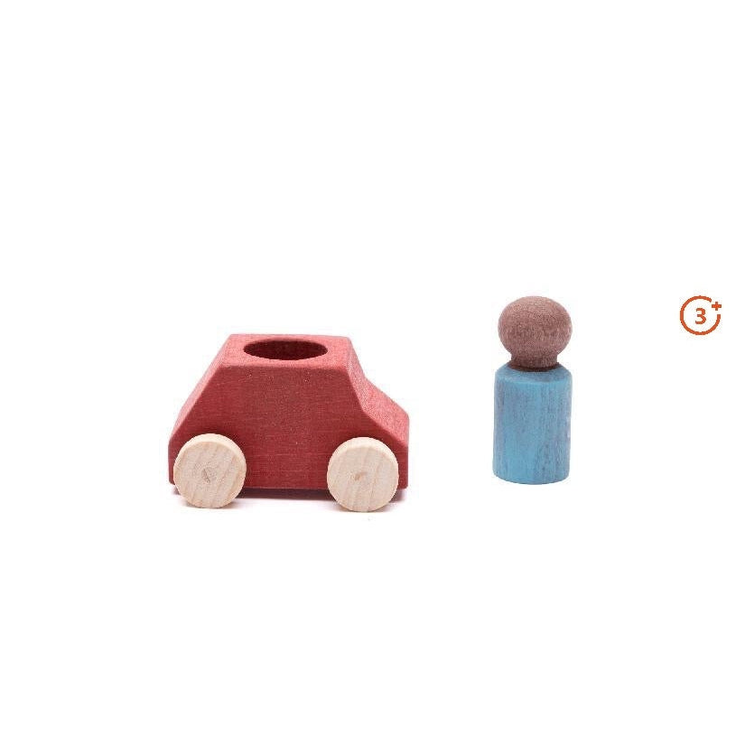 Red Car with Turquoise Figure-Lubulona-Modern Rascals