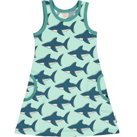 Shark Sleeveless Dress - 1 Left Size 1-2 years-Maxomorra-Modern Rascals