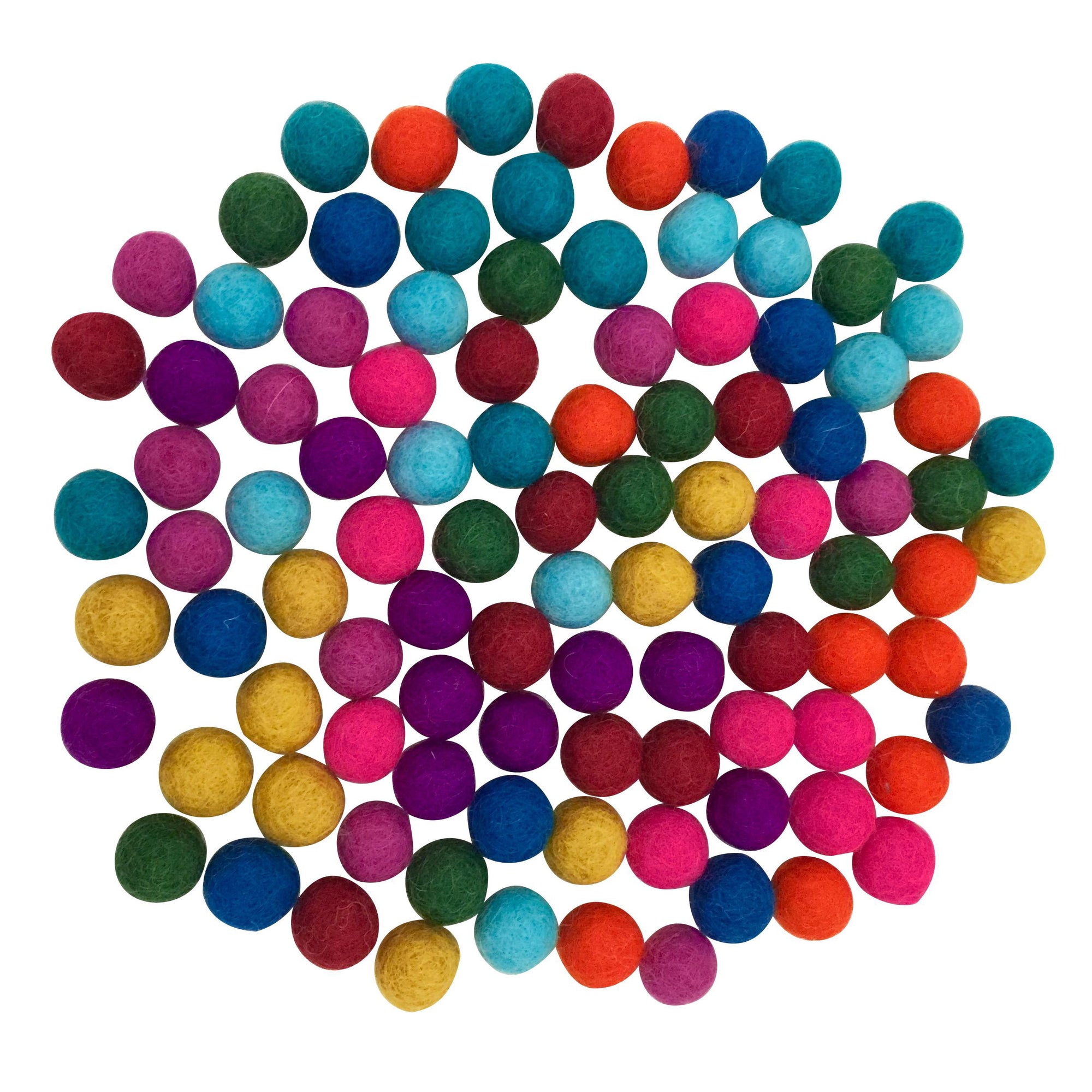 Summer Felt Balls - 100 pieces (2.5cm)-Papoose-Modern Rascals