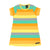 Sunset Multi Stripe Short Sleeve Dress-Villervalla-Modern Rascals