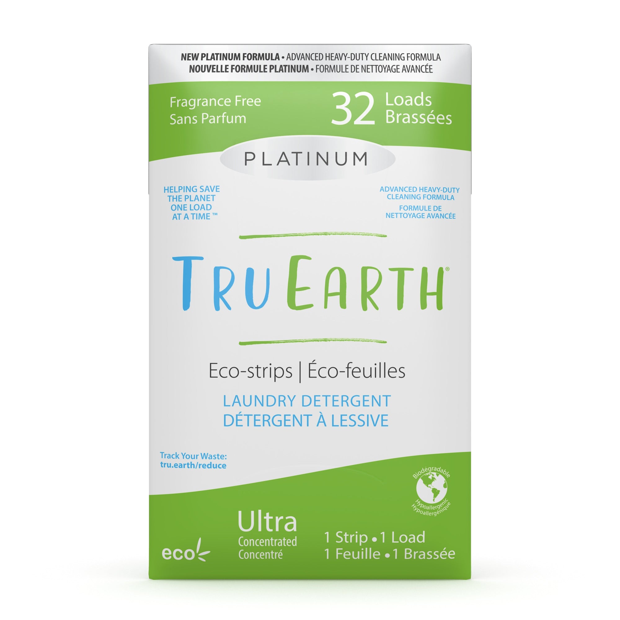 Tru Earth Eco-strips Platinum Laundry Detergent (Fragrance-free) - 32 Loads-Tru Earth-Modern Rascals