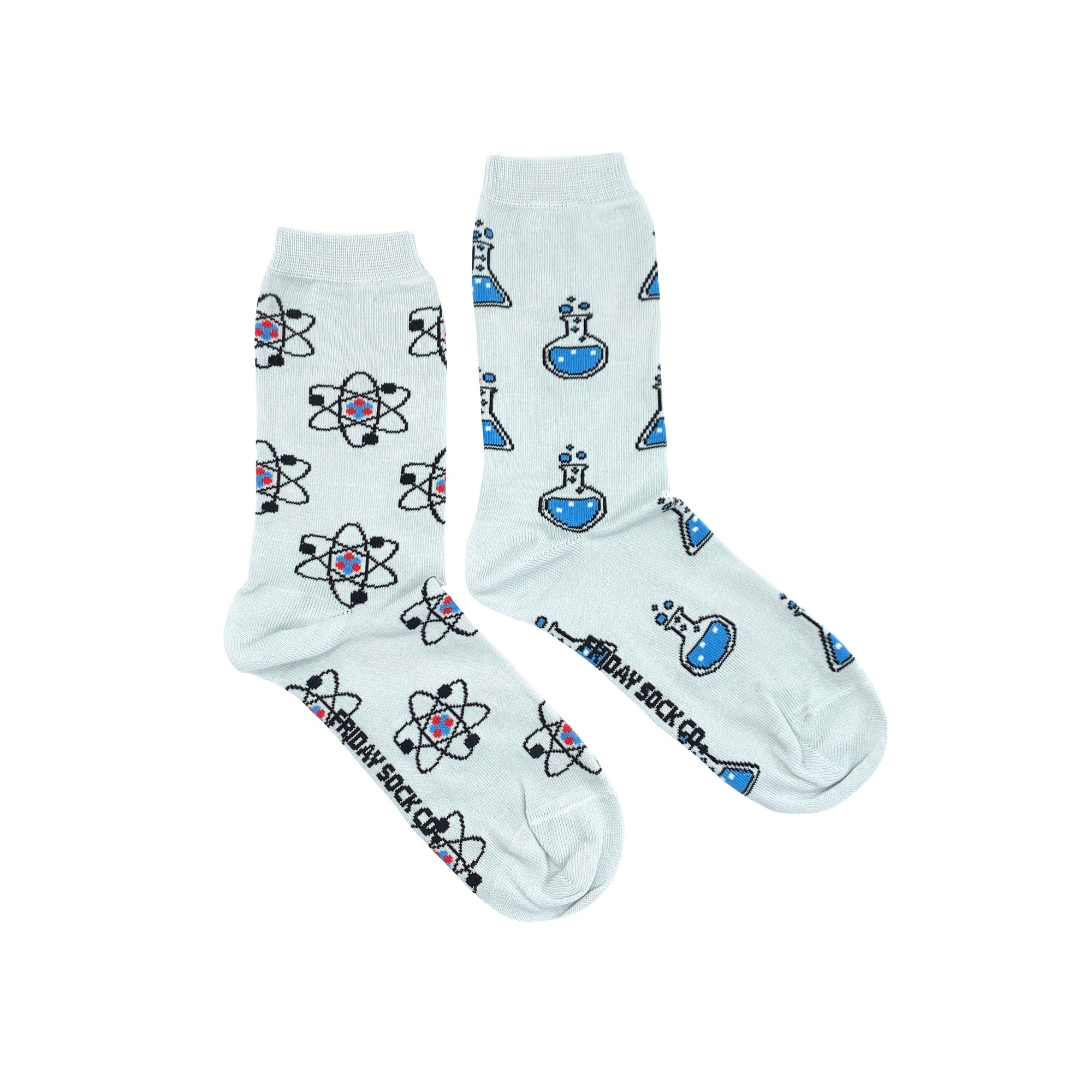 Women's Atom & Beaker Mismatched Socks-Friday Sock Co.-Modern Rascals