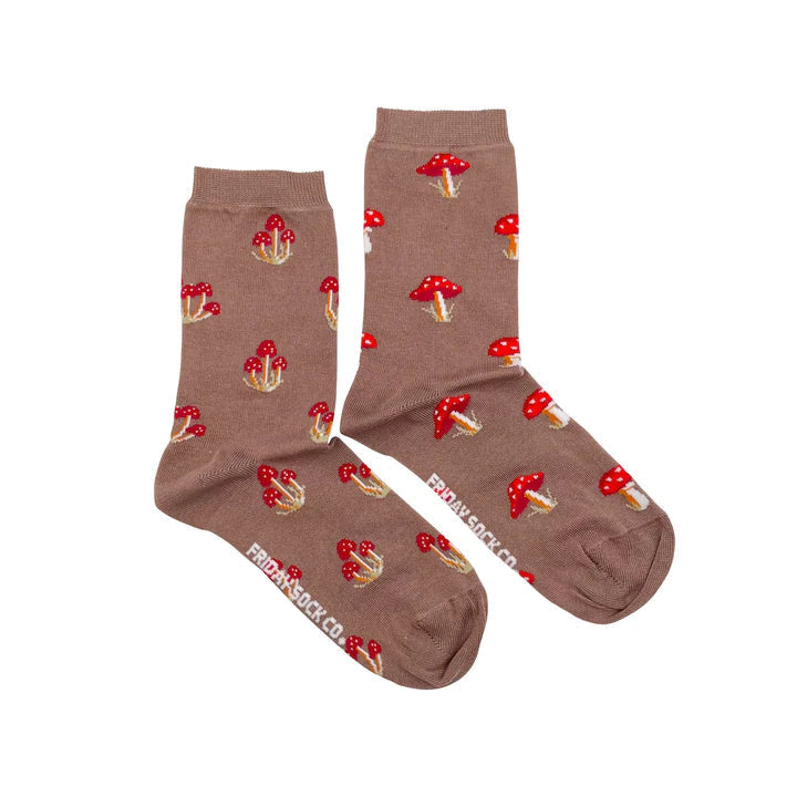 Women's Mushroom Mismatched Socks-Friday Sock Co.-Modern Rascals