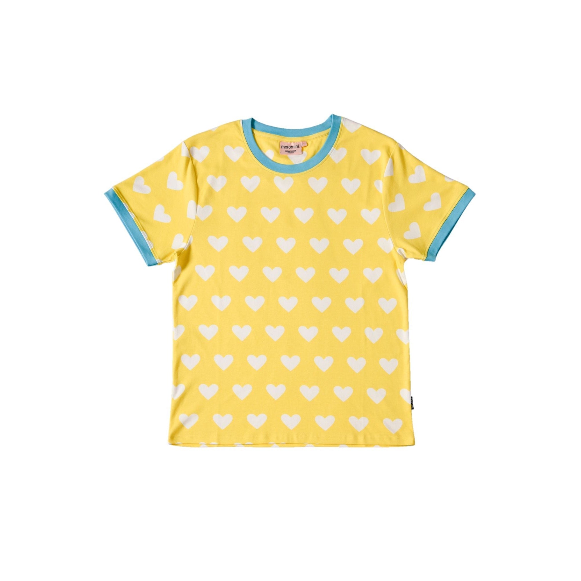 Yellow Hearts Short Sleeve Shirt - 1 Left Size 13-15 years-Moromini-Modern Rascals