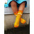 Yellow Ribbed Tube Socks-Moromini-Modern Rascals